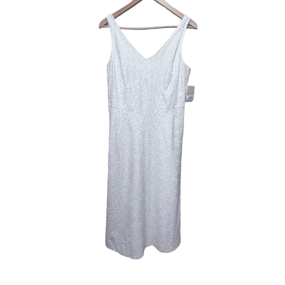 Melrose Off White Embroidered Floral Vneck Maxi Dress Size 8